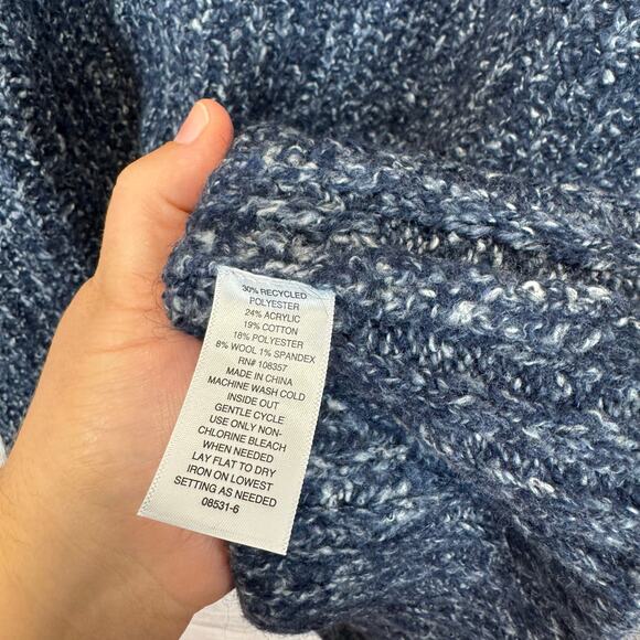 A New Approach Plus Size Blue Woven Knit V-Neck Sweater Size 2X - Picture 5 of 7